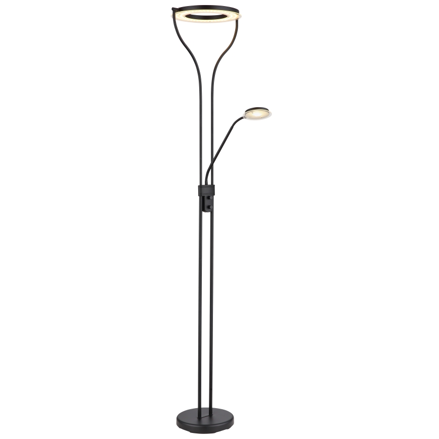 Globo - dimmbare LED-Stehleuchte LED/20W/230V + LED/4W 3000K schwarz