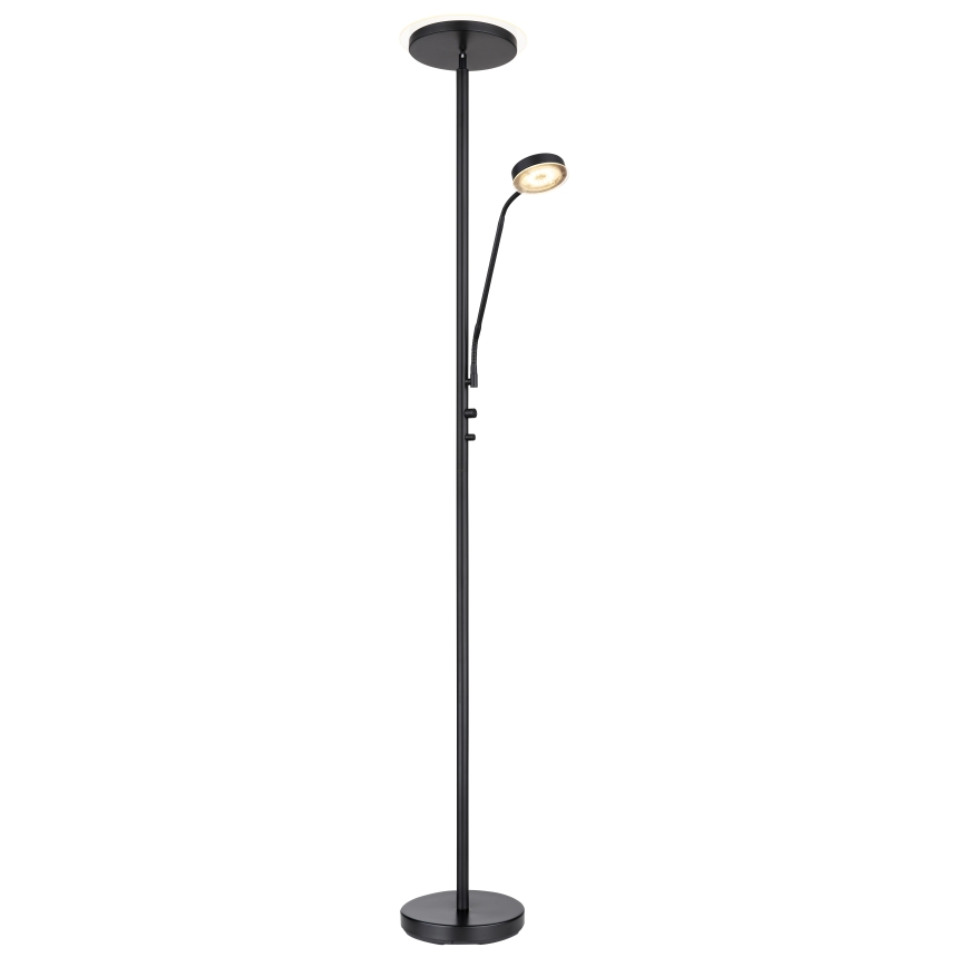 Globo - dimmbare LED-Stehleuchte LED/18,5W/230V + LED/4,5W 3000K schwarz