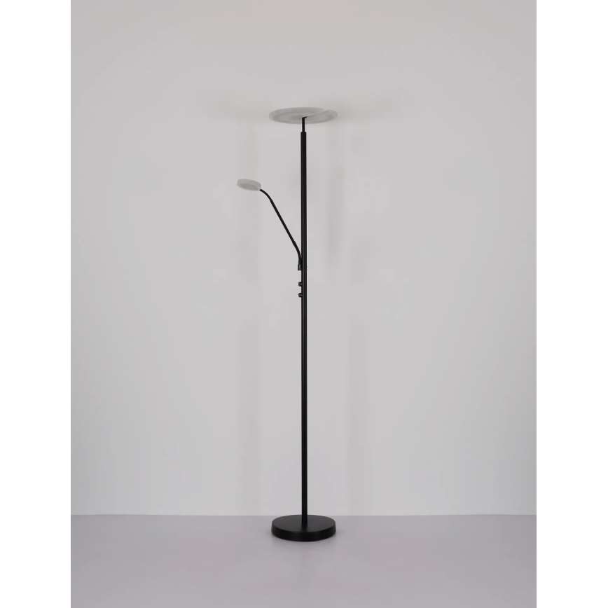 Globo - dimmbare LED-Stehleuchte LED/28W/230V + LED/5W 3000K schwarz