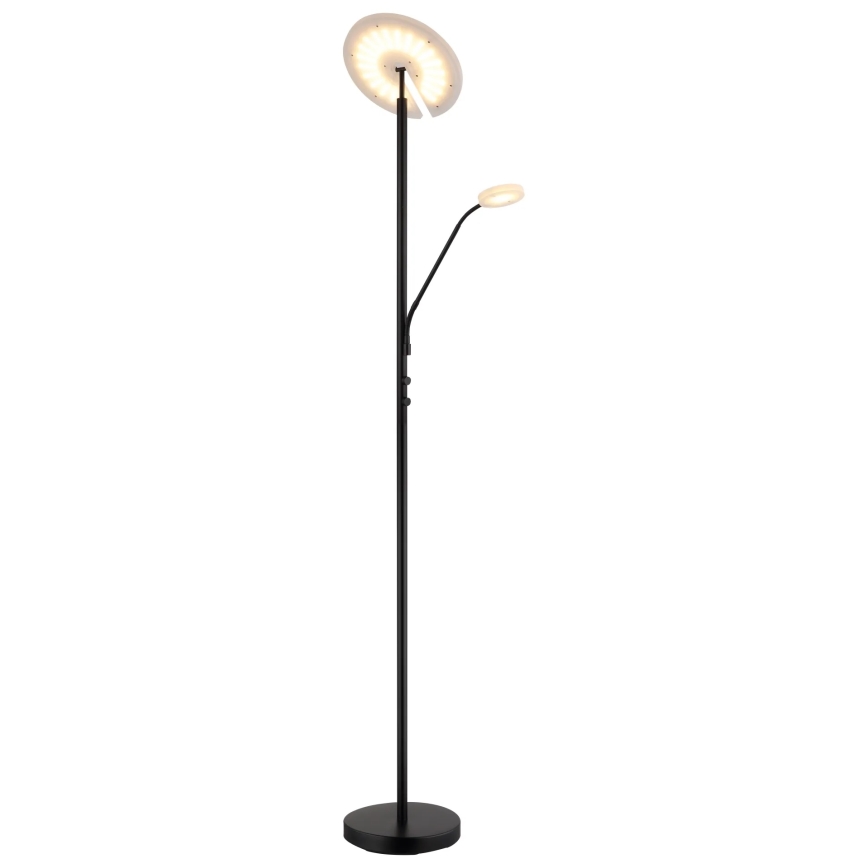 Globo - dimmbare LED-Stehleuchte LED/28W/230V + LED/5W 3000K schwarz