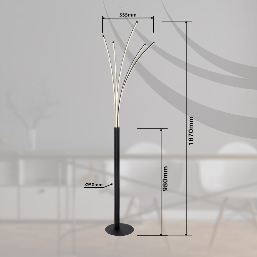 Globo - Dimmbare LED-Stehleuchte LED/36W/230V 3000-6000K Wi-Fi Tuya + Fernbedienung