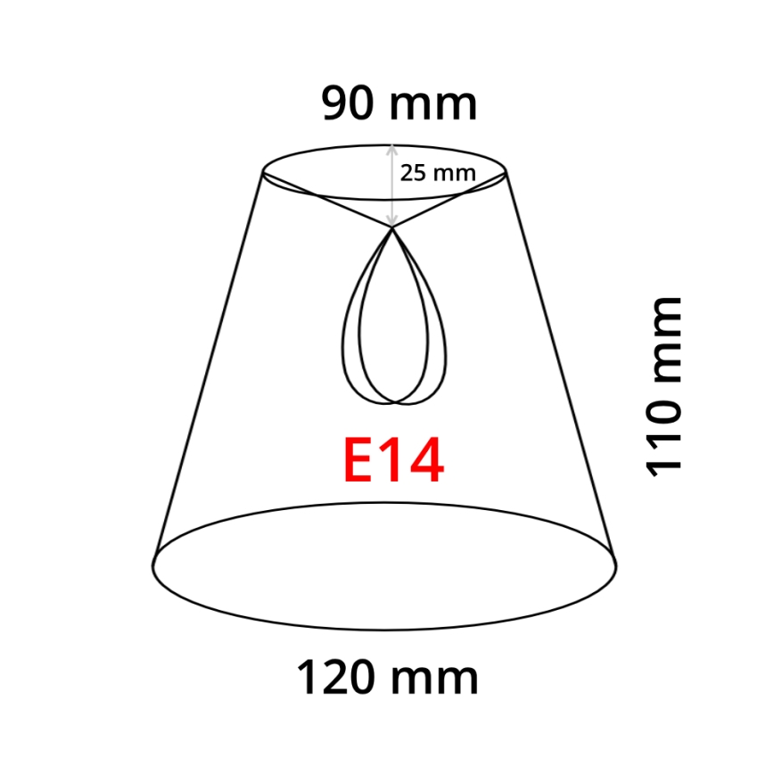 Globo 64111G - Lampenschirm PINJA E14 pr.12 cm