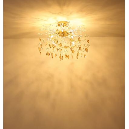 Globo - Deckenleuchte an Stange 8xG9/8W/230V, goldfarben