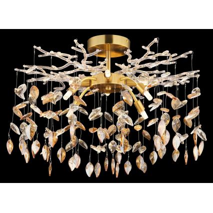 Globo - Deckenleuchte an Stange 8xG9/8W/230V, goldfarben