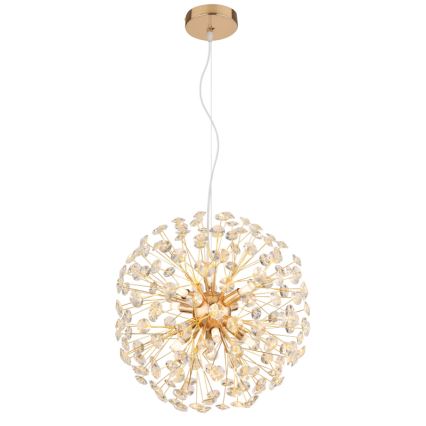 Globo - LED-Hängeleuchte an Kabel 8xG9/3,5W/230V Ø 40 cm goldfarben