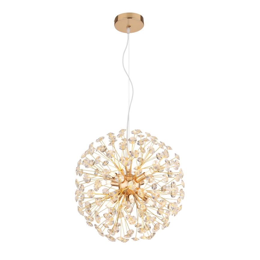 Globo - LED-Hängeleuchte an Kabel 8xG9/3,5W/230V Ø 40 cm goldfarben