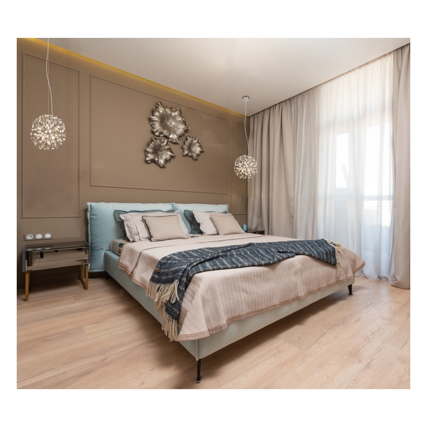 Globo - LED-Pendelleuchte an Kabeln 8xG9/3,5W/230V glänzender Chrom