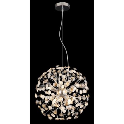 Globo - LED-Pendelleuchte an Kabeln 8xG9/3,5W/230V glänzender Chrom