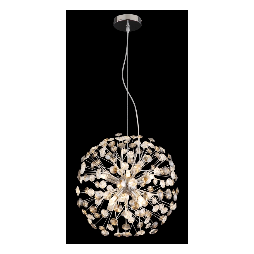 Globo - LED-Pendelleuchte an Kabeln 8xG9/3,5W/230V glänzender Chrom