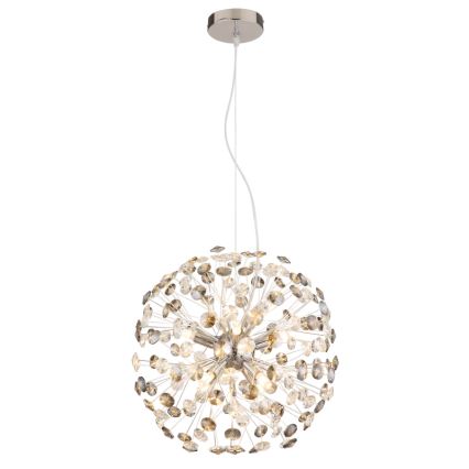 Globo - LED-Pendelleuchte an Kabeln 8xG9/3,5W/230V glänzender Chrom