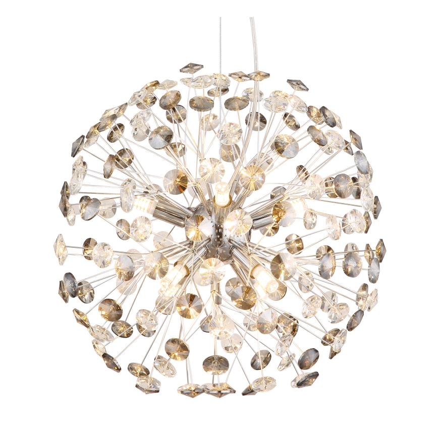 Globo - LED-Pendelleuchte an Kabeln 8xG9/3,5W/230V glänzender Chrom