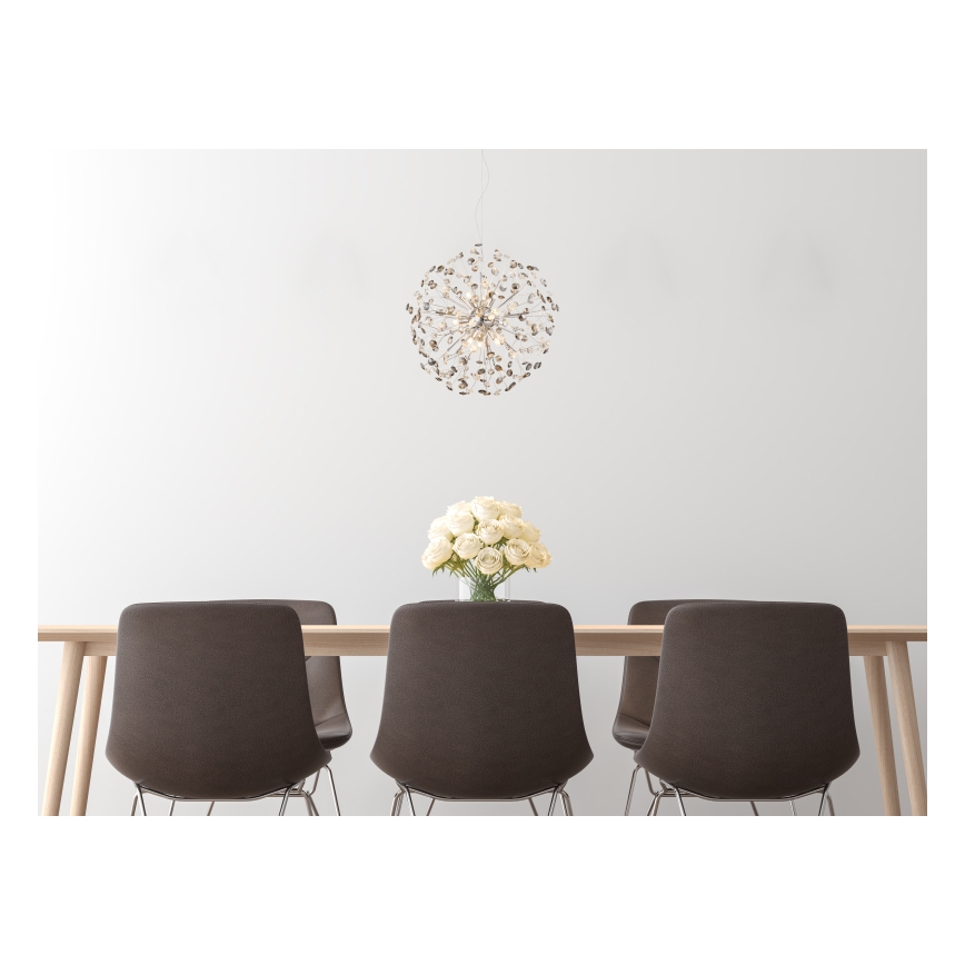 Globo - LED-Pendelleuchte mit Kabelaufhängung 9xG9/3,5W/230V hochglänzender Chrom