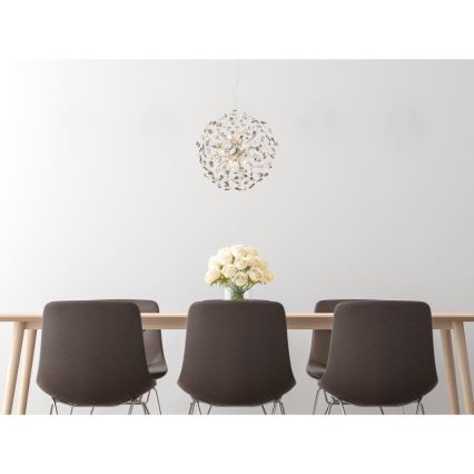 Globo - LED-Pendelleuchte an Kabel 9xG9/3,5W/230V Ø 60 cm glänzender Chrom