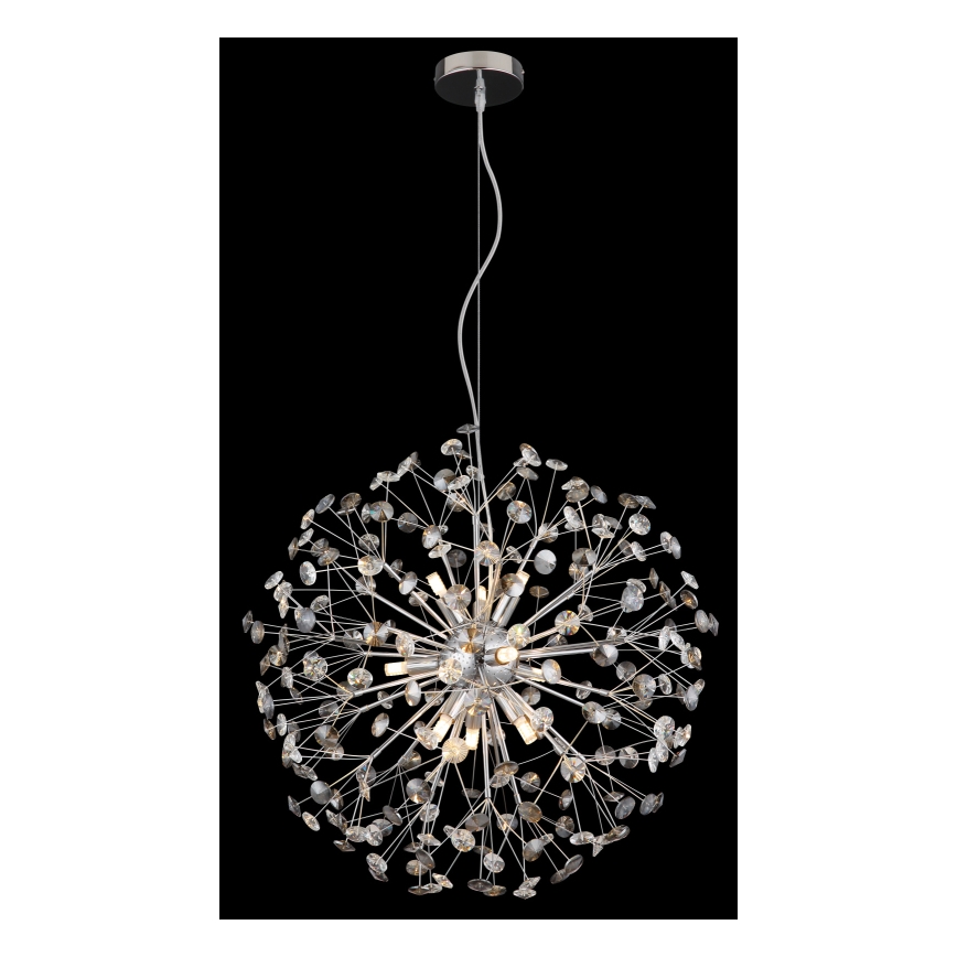 Globo - LED-Pendelleuchte an Kabel 9xG9/3,5W/230V Ø 60 cm glänzender Chrom