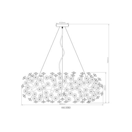 Globo - LED-Kristall-Kronleuchter an Aufhängung 20xG9/3,5W/230V