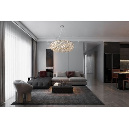 Globo - LED-Kristall-Kronleuchter mit Drahtseil 20xG9/3,5W/230V