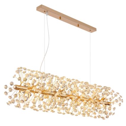 Globo - LED-Kronleuchter an Kabel 12xG9/3,5W/230V goldfarben