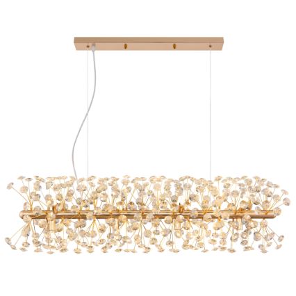 Globo - LED-Kronleuchter an Kabel 12xG9/3,5W/230V goldfarben