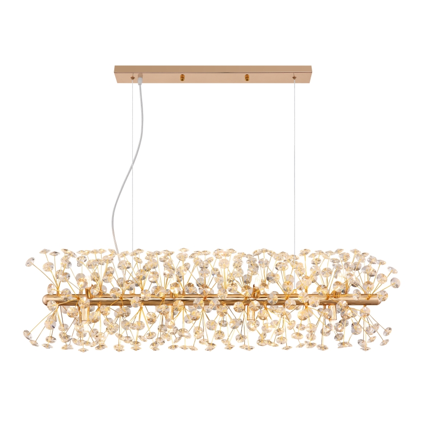 Globo - LED-Kronleuchter an Kabel 12xG9/3,5W/230V goldfarben