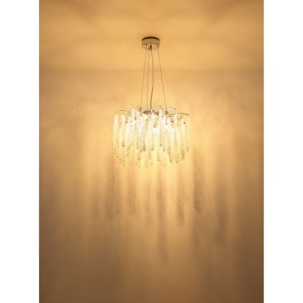 Globo - LED-Pendelleuchte an Drahtseil 6xG9/8W/230V