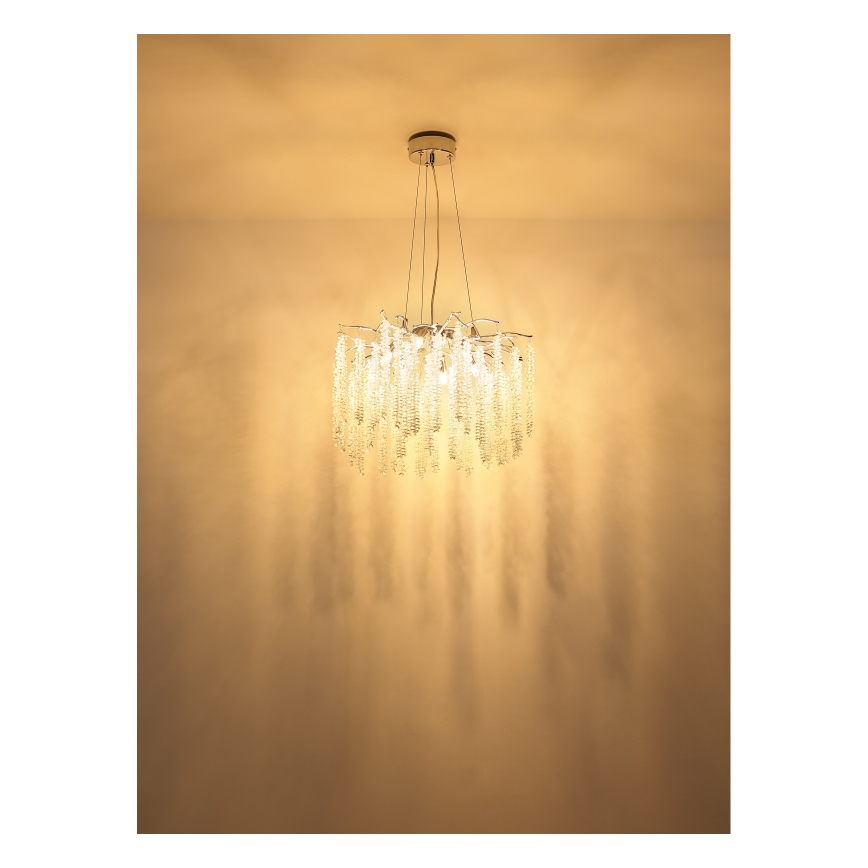 Globo - LED-Pendelleuchte an Drahtseil 6xG9/8W/230V