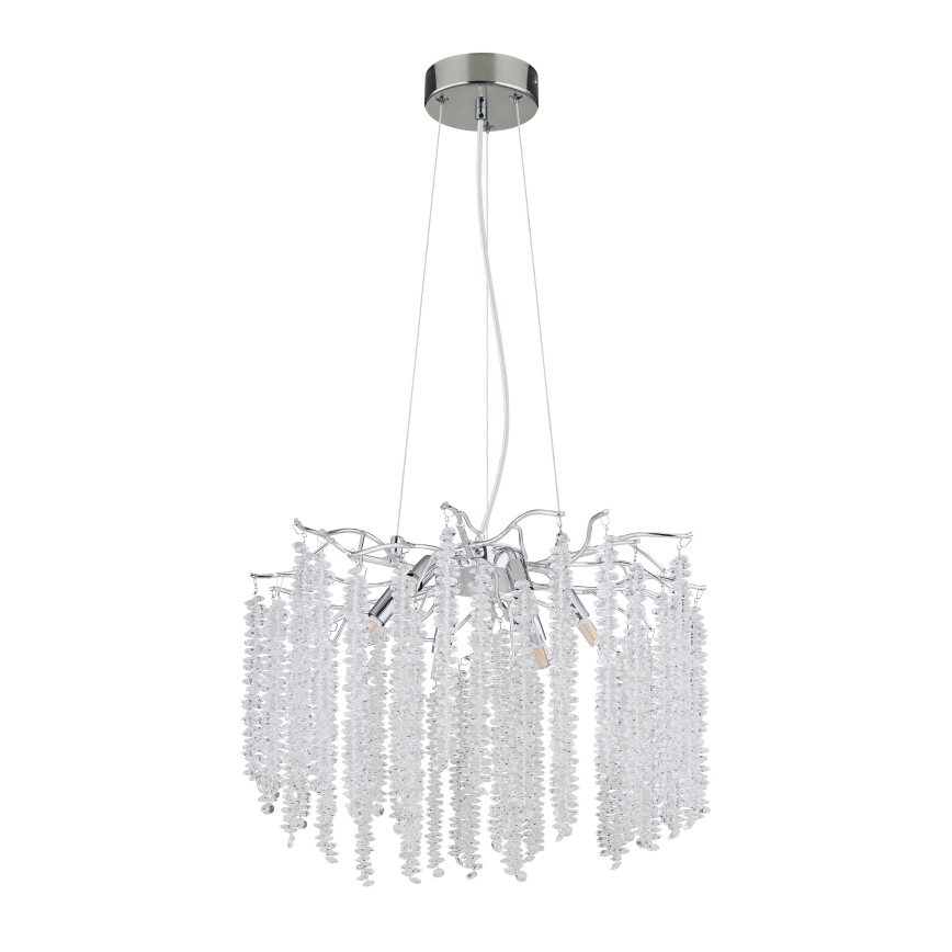 Globo - LED-Pendelleuchte an Drahtseil 6xG9/8W/230V