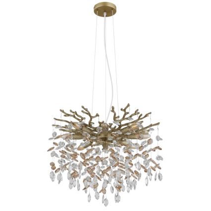 Globo - Kronleuchter an Kabel 8xE14/40W/230V goldfarben