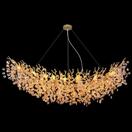 Globo - Pendelleuchte an Kabel 16xE14/40W/230V goldfarben