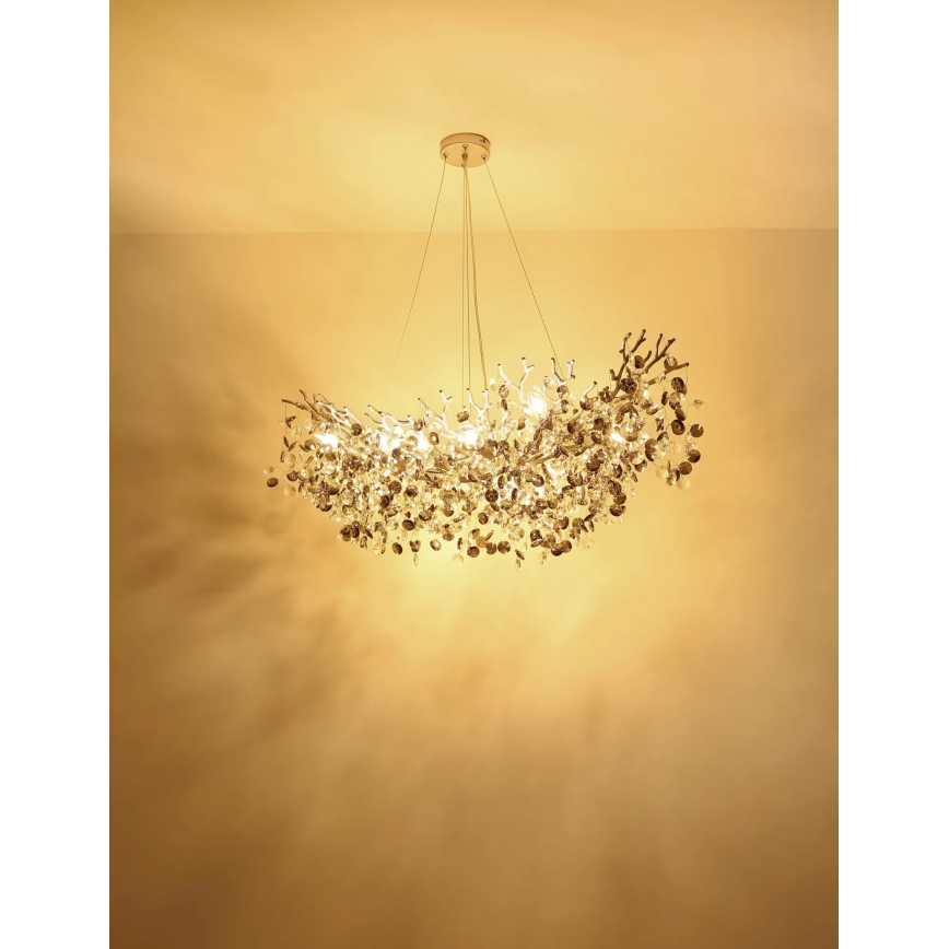 Globo - Kronleuchter an Kabel 16xE14/40W/230V silber