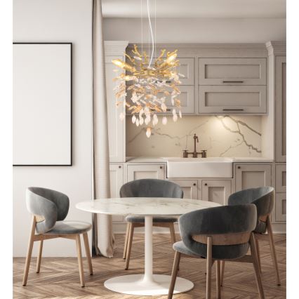 Globo - Hängeleuchte an Kabel 4xE14/40W/230V goldfarben