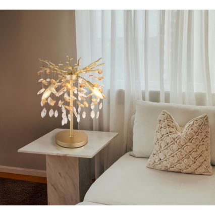 Globo - Tischlampe 3xE14/40W/230V goldfarben