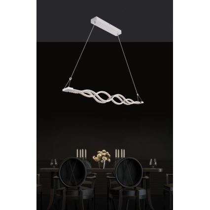 Globo - LED-dimmbare Pendelleuchte mit Seilaufhängung LED/30W/230V + Fernbedienung