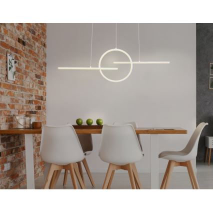 Globo - LED Dimmbarer Kronleuchter an Schnur LED/50W/230V + Fernbedienung