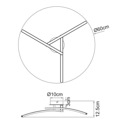 Globo - LED-Aufbauleuchte 3xLED/6W/230V