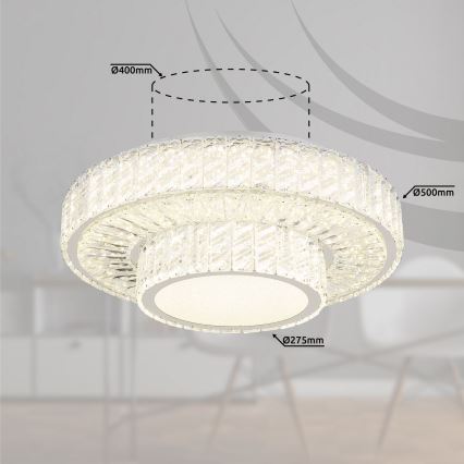 Globo - LED dimmbare Deckenleuchte LED/50W/230V 2700-6000K Ø 50 cm + Fernbedienung