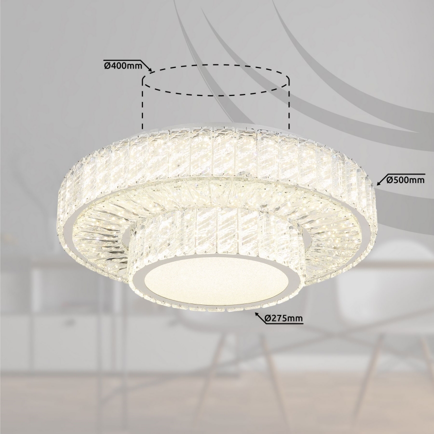Globo - LED dimmbare Deckenleuchte LED/50W/230V 2700-6000K Ø 50 cm + Fernbedienung
