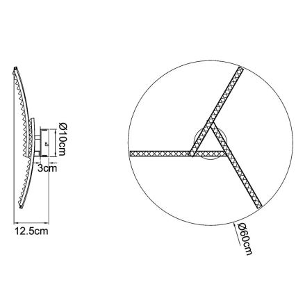 Globo - LED-Aufbaukronleuchter LED/18W/230V 2700/4000/6000K