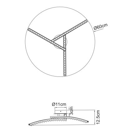 Globo  - LED-Badezimmer-Aufbaukronleuchter 3xLED/6W/230V IP44