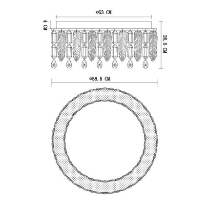 Globo - LED-Deckenleuchte LED/58W/230V 2700–6000K Ø 58,5 cm + Fernbedienung