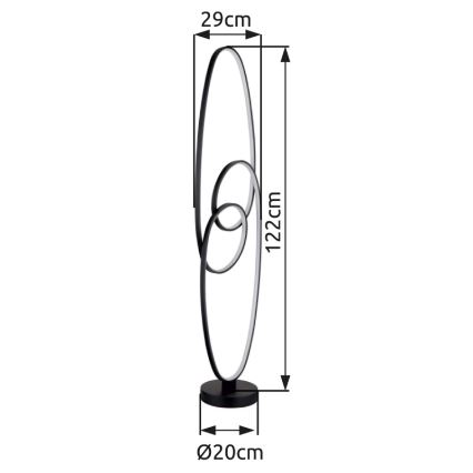 Globo - LED Stehlampe LED/39W/230V 2700/4000/6500K