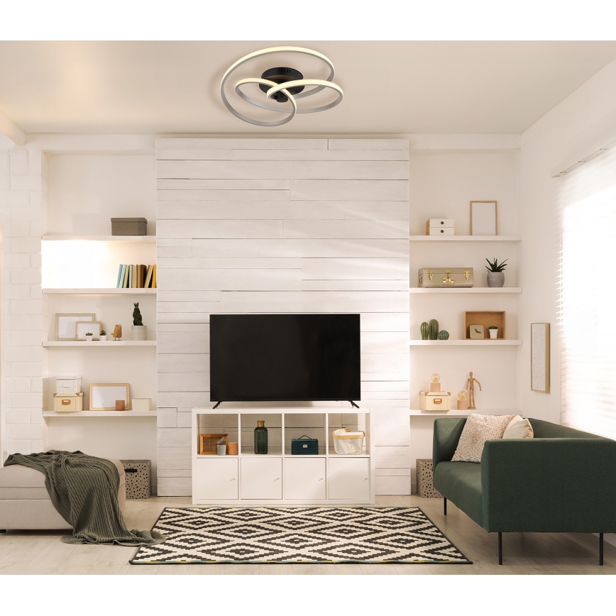 Globo - LED-Anbauleuchte LED/40W/230V 3000K matt Chrom/schwarz