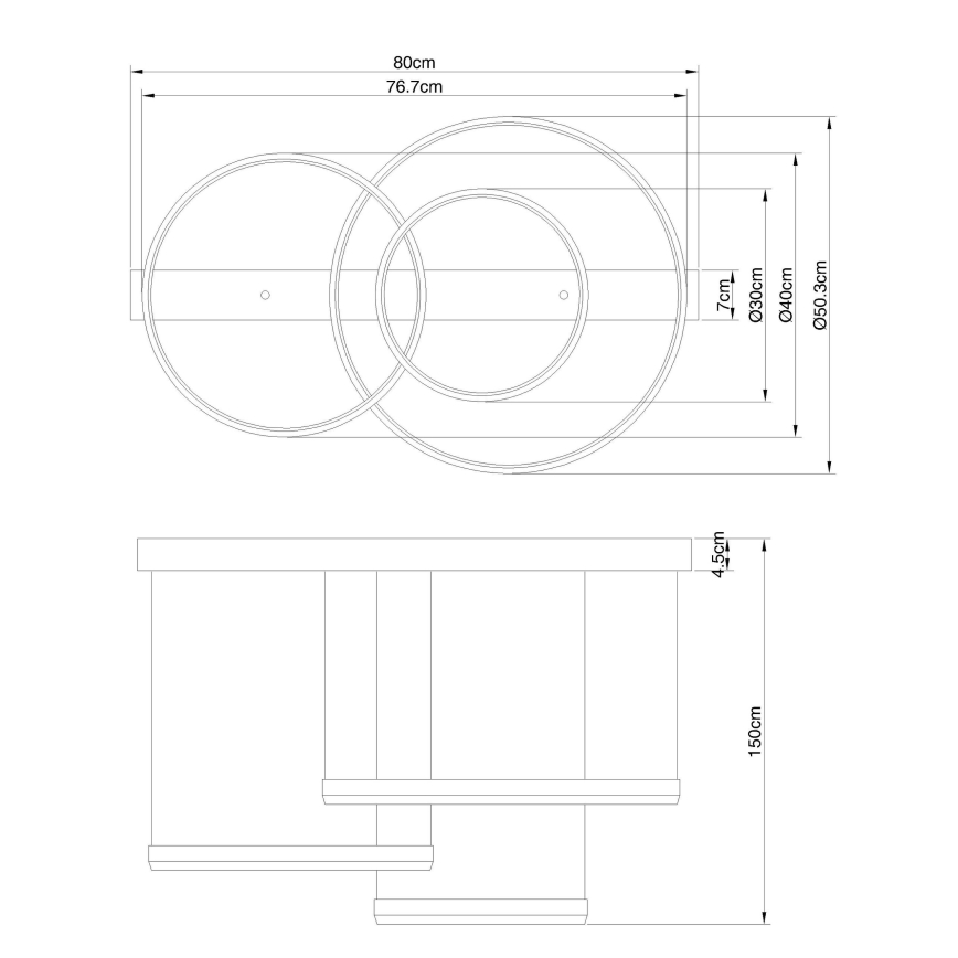 Globo - Dimmbare LED-Hängeleuchte LED/55W/230V 2700-6000K + Fernbedienung