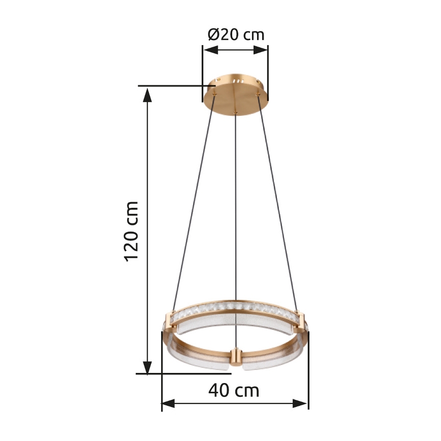 Globo - Dimmbarer LED-Kristall-Kronleuchter an Aufhängung LED/36W/230V 2700K-6000K + Fernbedienung