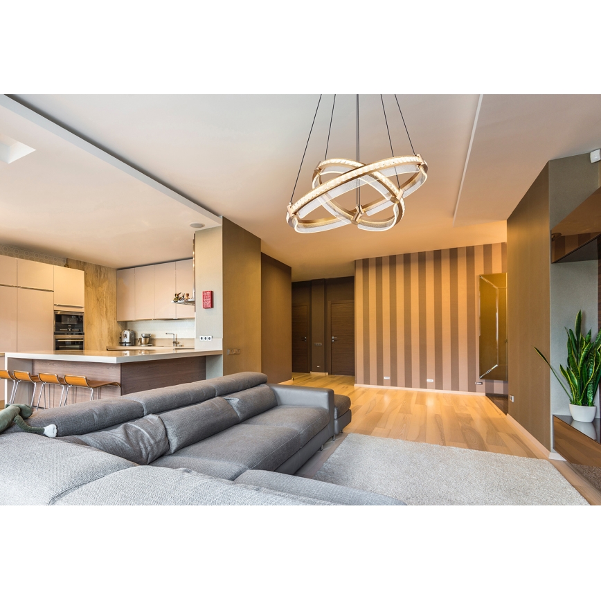 Globo - Dimmbarer LED-Kristall-Kronleuchter an Aufhängung LED/78W/230V 2700K-6000K + Fernbedienung