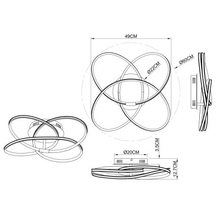 Globo - LED-Anbauleuchte LED/30W/230V