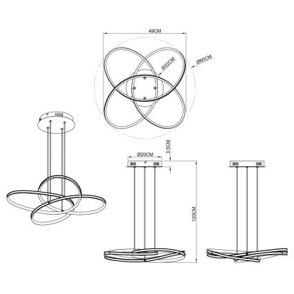 Globo - LED Hängeleuchte LED/30W/230V