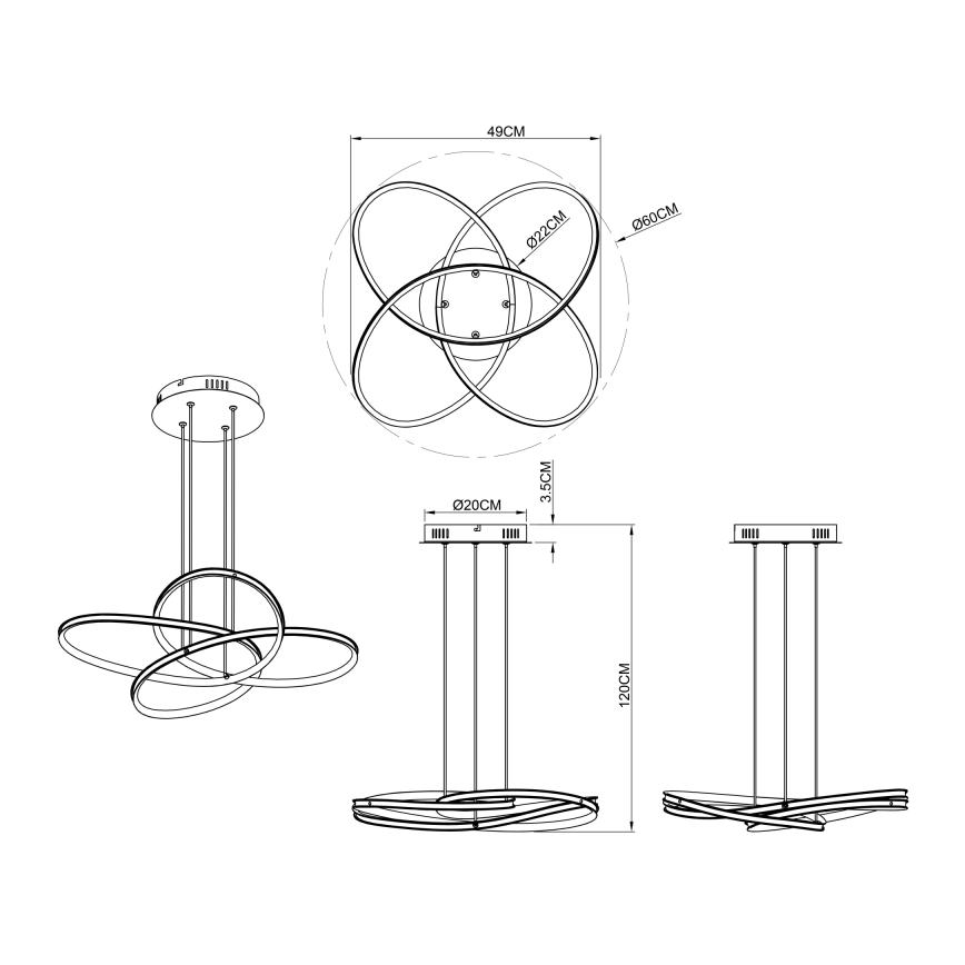 Globo - LED Hängeleuchte LED/30W/230V