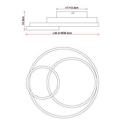 Globo - LED Deckenleuchte LED/36W/230V