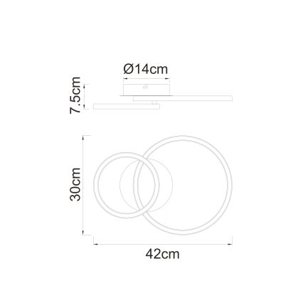 Globo - LED Decken-Kronleuchter LED/18W/230V