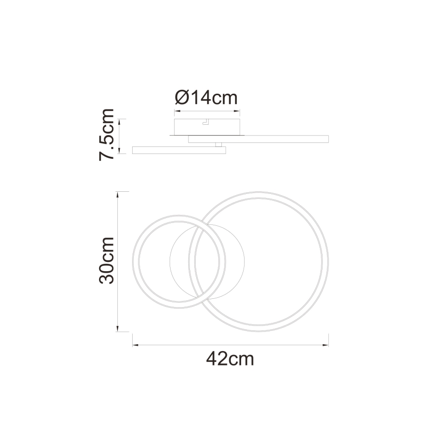 Globo - LED Decken-Kronleuchter LED/18W/230V
